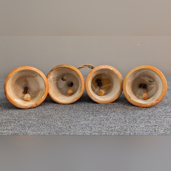 3/$30 | Hand Painted Terracotta Hanging Bells, Wind Chime - Picture 2 of 3